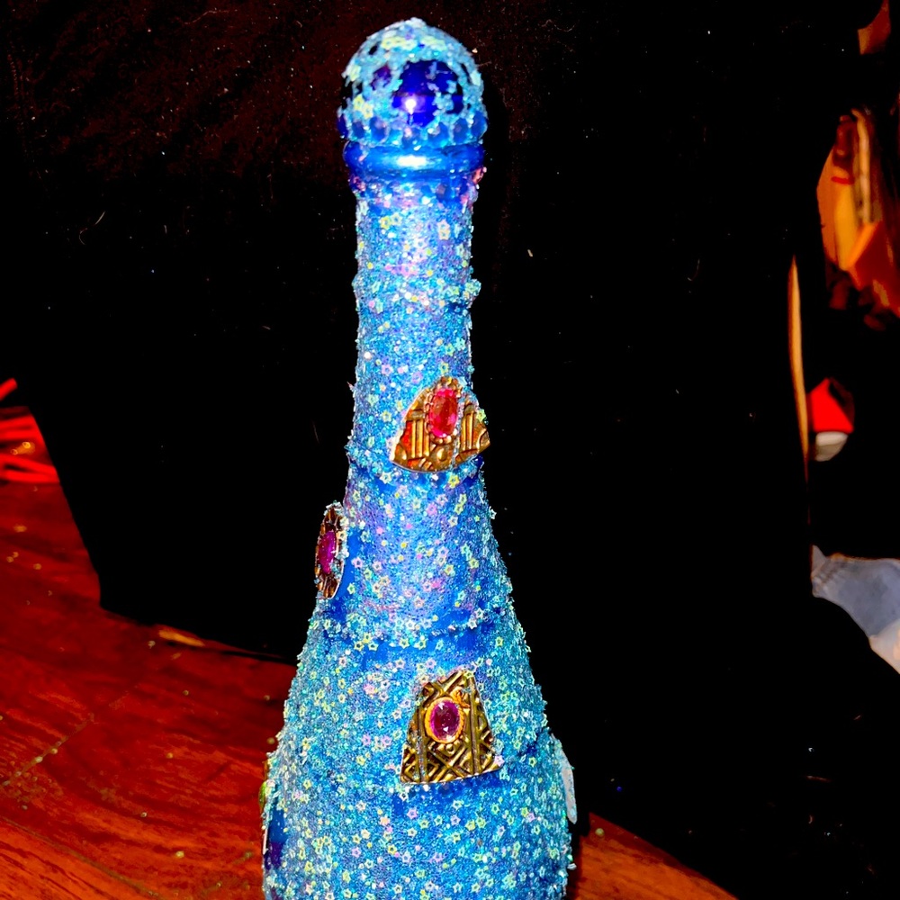 Hand Crafted “Genie Bottle” Large 12”+ Screw On Top